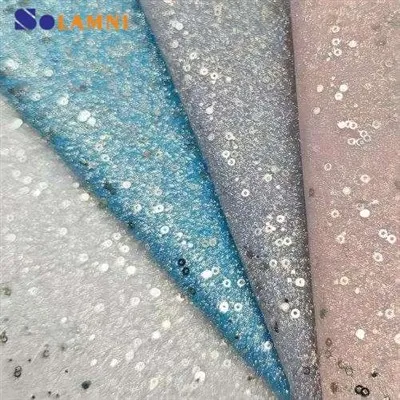 Holografik ki enpèmeyab Pu Glitter twal kwi