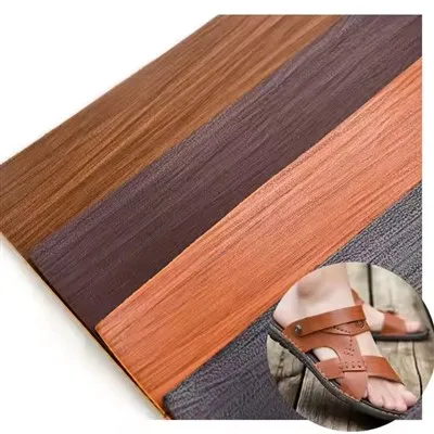 Wholesale etajè paragon 1.8mm+ faux vinil sentetik kwi PVC kwi soulye twal fè materyèl pou gason soulye\/sandal